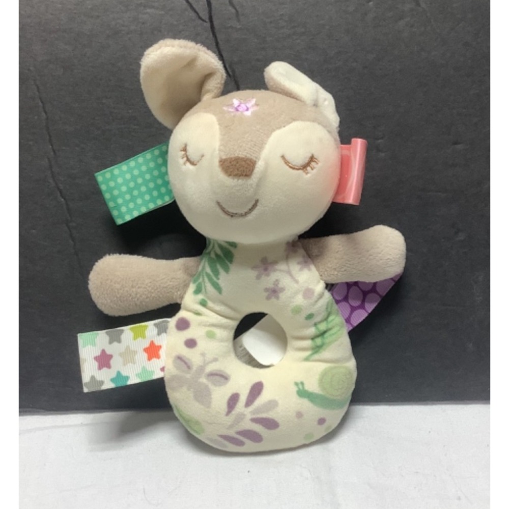 Mary Meyer Taggies Toy Rattle Deer Woodland Plush 6"